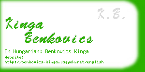 kinga benkovics business card